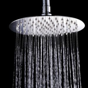 Kibath duchon rociador redondo de 20 cm acabado cromo brillo de latón