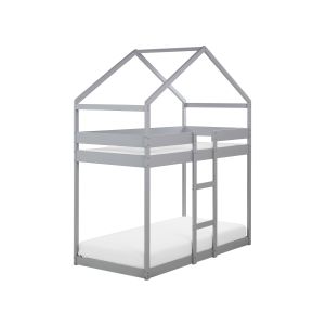 Litera casa madera de pino labatut 90 x 200 cm gris