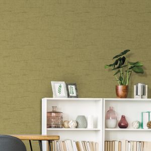 Papel pintado texturizado tnt esterilla cosido etnico nilo verde