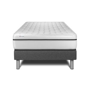 Conjunto vital spa 90 x 190 cm somier kit gris