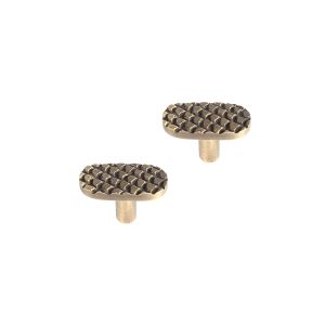 Pomo para mueble rei e545 | 32x15x22 mm | cuero viejo | 2 uds. | zamak