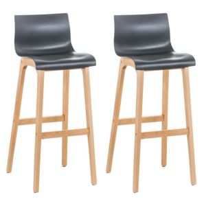 Taburetes de bar modernos gris - lote de 2 - 101 cm
