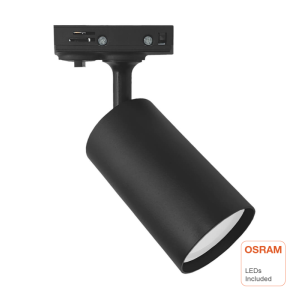 Foco LED blanco orientable 10w emmen, carril monofásico, luz cálida 27k