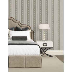 Papel pintado gaulan  de rayas con  textura de tela tejida en 10.6m²