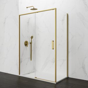 Mampara frontal 150-155 + lateral fijo 80 cm twenty oro rango 77-79