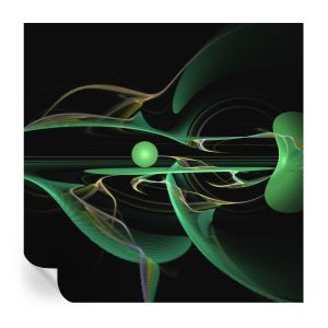 Papel pintado autoadhesivo ondas verdes 250x250 tulup