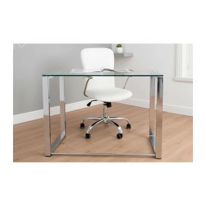 Mesa de escritorio benetto con patas cromadas moderna