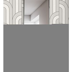 Papel pintado gaulan  lavable geométrico blanco en relieve con 5.23m²