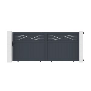 Puerta automática corredera 4m halti a.160cm + motor tanker c600