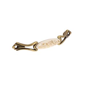 Tirador para mueble 92 en zamac y porcel 92 dist entre ejes 128mm lote  25