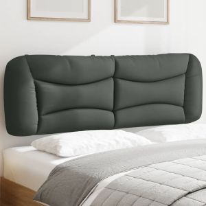 Cabecero de cama acolchado tela gris oscuro 160 cm eso3560