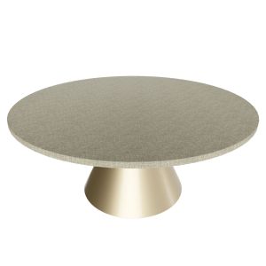Artù brass - mesa de comedor ⌀ 120 cm laminada con base gris texturizado