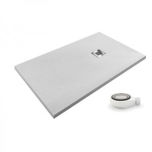 Plato de ducha airstone gris claro ral 7035 80x170