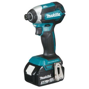 Atornilladora de impacto 18v - Makita - 2 baterías 3ah - cargador - makpac-
