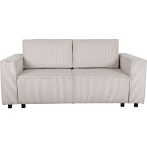 Sofá convertible recto en pana "montaigne s" - 3 plazas - beige