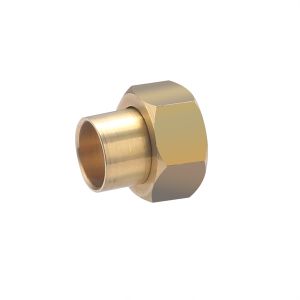 Conexión de latón para soldar ø12 - conector h con tuerca giratoria de 3/8