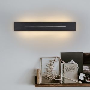 Nettlife aplique pared LED negro 30x5