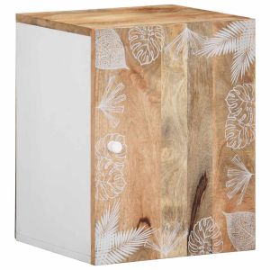 Armario coLGante baño madera maciza mango 38x33,5x48 cm