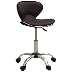 vidaXL silla de oficina de cuero sintético marrón