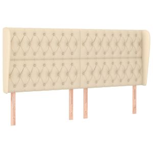 vidaXL cabecero con orejas de tela color crema 183x23x118/128 cm