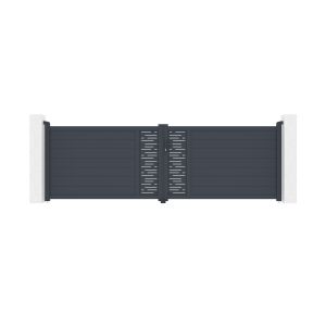 Puerta abatible 4m arlberg h.120 aluminio gris