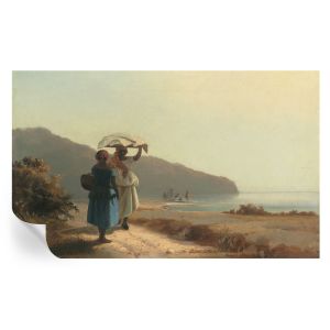 Papel pintado para paredes un paseo por la costa 416x254 tulup