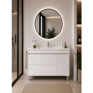Mueble de baño con lavabo caprera sin espejo 90x40 cm blanco