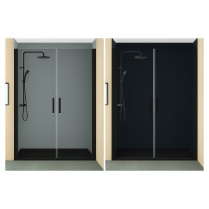 Ondee - kit  paneles murales nicho  200cm gris antracita perfil blanco
