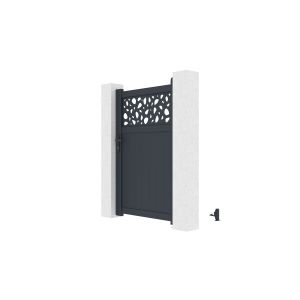 Puerta peatonal dolomite sunny 1 m h160 + poste eiffel 15x15