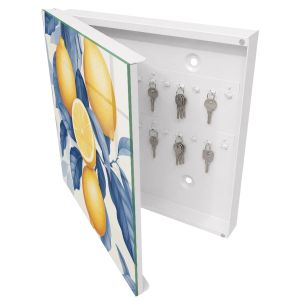Armario para llaves decorativo 30x30x5, apertura izquierda blanca