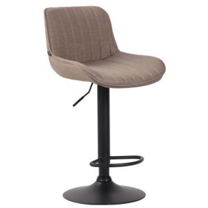 Taburete de bar giratorio - tela taupe - 1 ud.