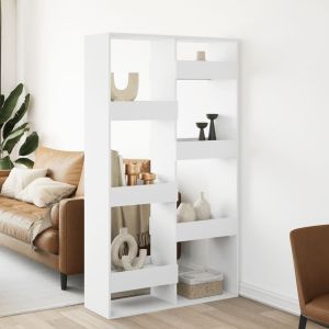 Librerías madera ingeniería blanco 100x33x175 cm