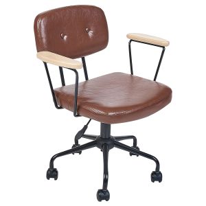 Silla de escritorio algerita piel sintética marrón
