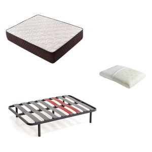 Pack colchón 140x200 y somier y almohada viscoelastica descansin