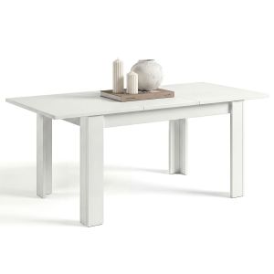 Mesa de comedor extensible 123-173x75 cm sira blanco artik