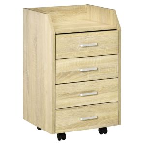 Cajonera de oficina 40x36x65 cm color marrón vinsetto