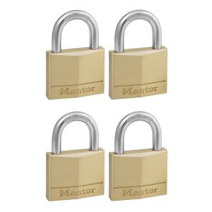 Cadenas - master lock - 150eurqnop - latón - 50 mm - lote de 4