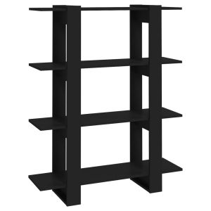 vidaXL estantería/divisor de espacios negro 100x30x123,5 cm
