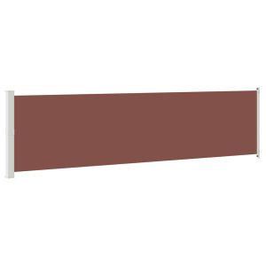 vidaXL toldo lateral retráctil para patio marrón 600x160 cm
