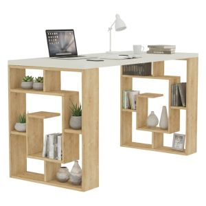 Escritorio archidamia, tablero de madera nobilitada, blanco