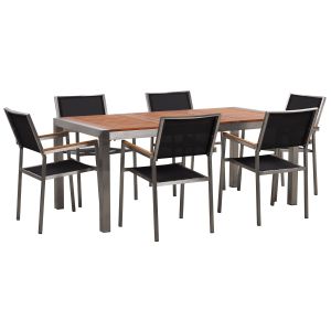 Conjunto de comedor gris grafito grosseto