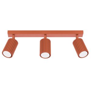 Lámpara de techo karbon 3 ocre rojo aluminio 45x16.5x6.5cm
