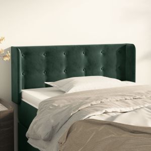 Cabecero de terciopelo verde oscuro 93x16x78/88 cm eso2826