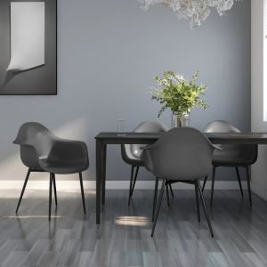 Sillas de comedor 4 unidades gris pp qweo2180