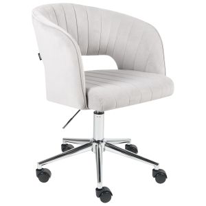 Silla de escritorio katonah terciopelo gris claro