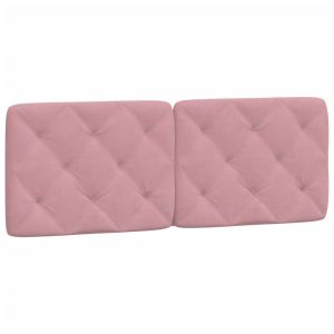 vidaXL cabecero de cama acolchado terciopelo rosa 140 cm