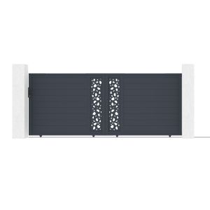Puerta corredera sunny 400x160 cm + postes elda + tanker c600