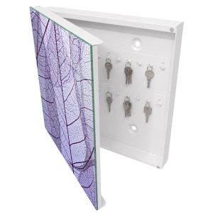 Armario para llaves decorativo 30x30x5, apertura izquierda blanca