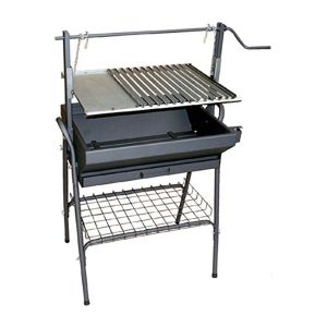 Barbacoa brava con ruedas - 80x50x115 cm