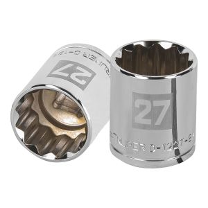 Llave vaso bihexagonal, cuadro 1/2" - 27 mm